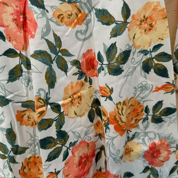 Toddler Girls 3T (M) Okie & Lou Peach Floral Long Sleeve Dress - Picture 10 of 11